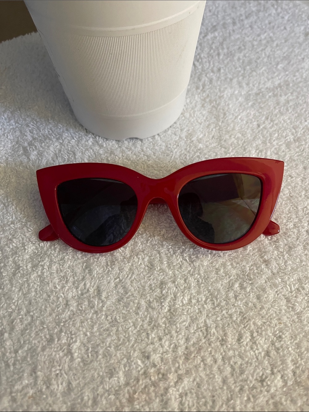 Source Unknown Red Cat-Eye Sunglasses
